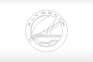 普利茅斯汽车品牌logo交通PLC格式激光打标文件通用矢量图