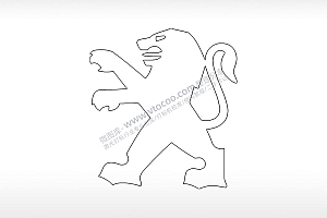 标致汽车logo法国交通工具PLC格式激光打标文件通用矢量图