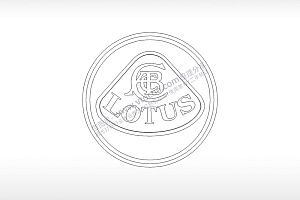 莲花汽车标志logo交通工具PLC格式激光打标文件通用矢量图