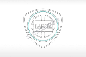 蓝旗亚汽车车标logo交通工具PLC格式激光打标文件通用矢量图