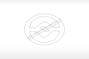 黄海汽车logo中国交通工具PLC格式激光打标文件通用矢量图