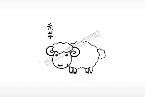 未羊生肖动物车牌钥匙扣PLT格式激光打标文件通用矢量图