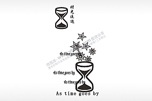 时光倒流漏斗英文手机后壳PLT格式激光打标文件通用矢量图