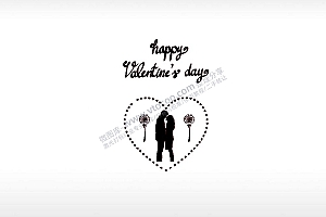 节日快乐爱情祝福打火机卡通图EZD格式专用格式激光打标文件