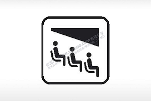 电影院看电影公共标志生活日常公共图标系列布告栏黑色白色