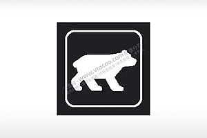 熊出没野生动物保护区交通公共标志生活日常公共图标系列布告栏黑色白色