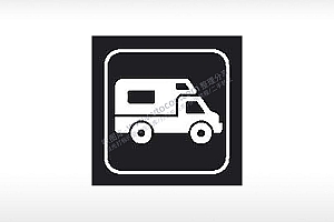 房车交通公共标志生活日常公共图标系列布告栏黑色白色