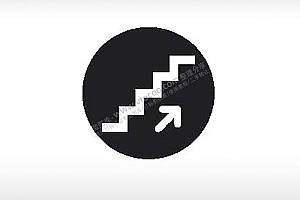 上楼梯公共标志生活日常公共图标系列布告栏黑色白色