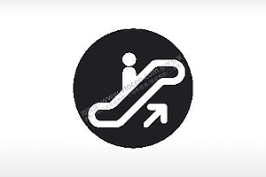 扶手电梯上公共标志生活日常公共图标系列布告栏黑色白色