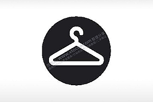 衣架公共标志生活日常公共图标系列布告栏黑色白色