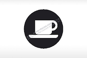 咖啡茶饮区公共标志生活日常公共图标系列布告栏黑色白色