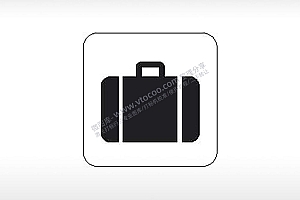 行李公共标志生活日常公共图标系列布告栏黑色白色