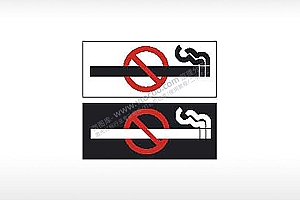 禁止吸烟图组公共标志生活日常公共图标系列布告栏黑色白色