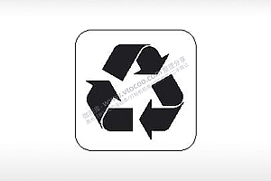 回收标志循环公共标志生活日常公共图标系列布告栏黑色白色