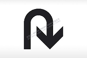 掉头交通公共标志生活日常公共图标系列布告栏黑色白色