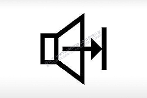 扬声器图标公共标志生活日常公共图标系列布告栏黑色白色