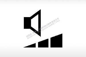 声音音量公共标志生活日常公共图标系列布告栏黑色白色