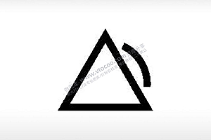 三角形的发射标识公共标志生活日常公共图标系列布告栏黑色白色