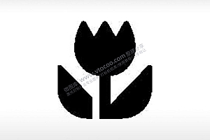 花朵公共标志生活日常公共图标系列布告栏黑色白色