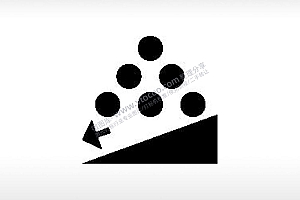 滑坡落体图标公共标志生活日常公共图标系列布告栏黑色白色