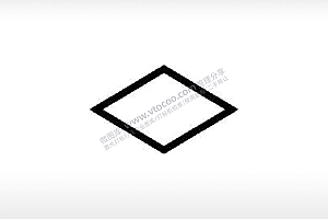 菱形形状公共标志生活日常公共图标系列布告栏黑色白色