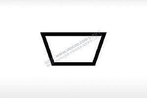 梯形形状公共标志生活日常公共图标系列布告栏黑色白色