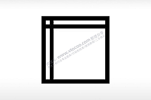 正方形礼物图标公共标志生活日常公共图标系列布告栏黑色白色