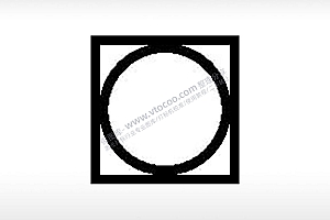 正方形圆形按钮公共标志生活日常公共图标系列布告栏黑色白色