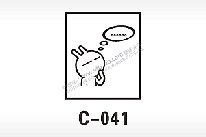 兔子无语卡通名图精品车贴精选AI8.0格式激光打标文件通用矢量图