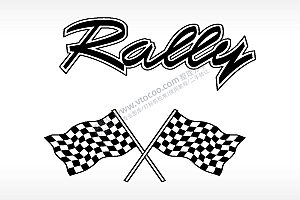 Rally 比赛旗赛车旗帜汽车贴花卡通名图精品车贴精选