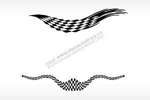 汽车贴花卡通名图精品车贴精选AI8.0格式激光打标文件通用矢量图