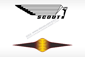 SCOUT线条涂鸦形状汽车贴花卡通名图精品车贴精选