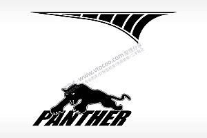 豹子PANTHER汽车贴花卡通名图精品车贴精选
