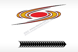 飞鸟千鸟汽车贴花精品车贴精选AI8.0格式激光打标文件通用矢量图