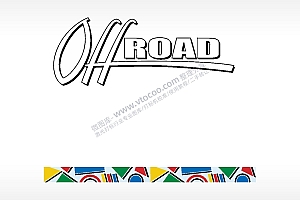 offboad线条涂鸦形状汽车贴花卡通名图精品车贴精选