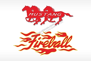 万马奔腾MUSTANT TIRELALL汽车贴花卡通名图精品车贴精选