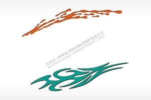 溅水汽车贴花精品车贴精选AI8.0格式激光打标文件通用矢量图