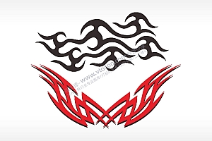 涂鸦汽车贴花精品车贴精选AI8.0格式激光打标文件通用矢量图