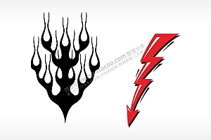 火下载汽车贴花精品车贴精选AI8.0格式激光打标文件通用矢量图