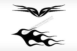 飞鸟图腾汽车贴花卡通名图精品车贴精选