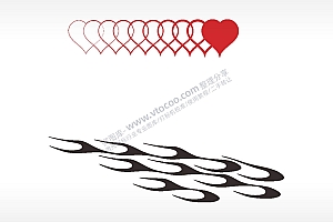 爱心汽车贴花卡通名图精品车贴精选