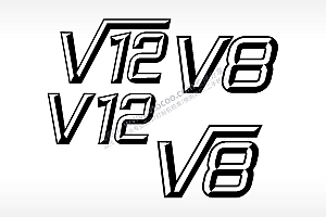 根号12根号8V12V8汽车贴花卡通名图精品车贴精选