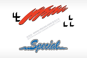 special英文汽车贴花精品车贴精选AI8.0格式激光打标文件通用矢量图