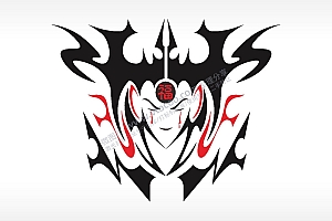 福汽车贴花卡通名图精品车贴精选AI8.0格式激光打标文件通用矢量图