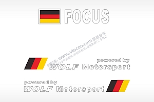 FOCUS WOLF Motorsport汽车贴花卡通名图精品车贴精选