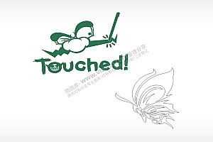 蝴蝶Touched汽车贴花精品车贴精选AI8.0格式激光打标文件通用矢量图