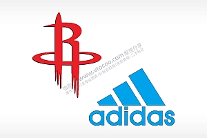 火箭adidas阿迪达斯汽车贴花精品车贴精选