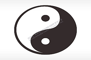 阴阳汽车贴花卡通名图精品车贴精选AI8.0格式激光打标文件通用矢量图
