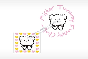 小熊卡通名图精品车贴精选AI8.0格式激光打标文件通用矢量图
