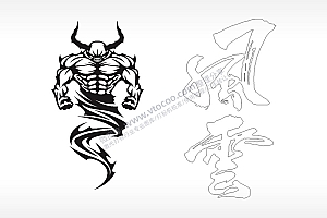 风云恶魔牛魔汽车贴花卡通名图精品车贴精选